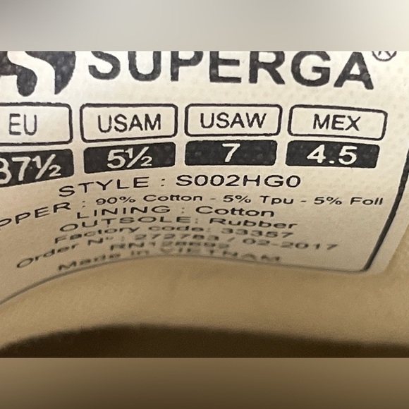 Superga Womens Size 7 Sneakers Rose Gold Lace Up - Picture 9 of 10